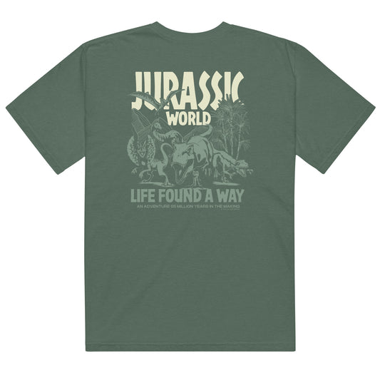 Jurassic World Adventure Comfort Colors T-Shirt Blue Spruce