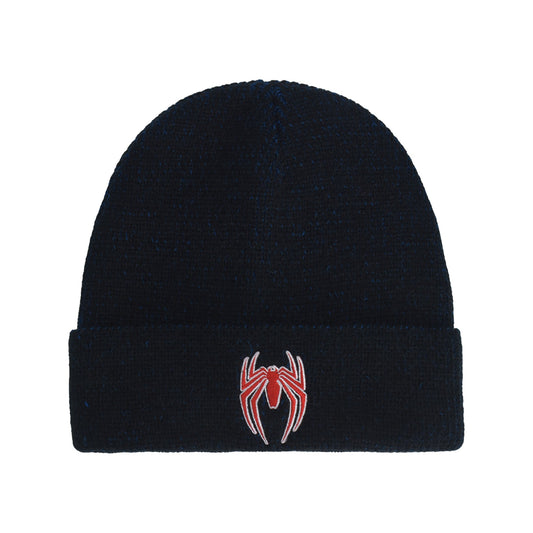 Spider-Man Brand New Day Game Logo Beanie in blue with red logo