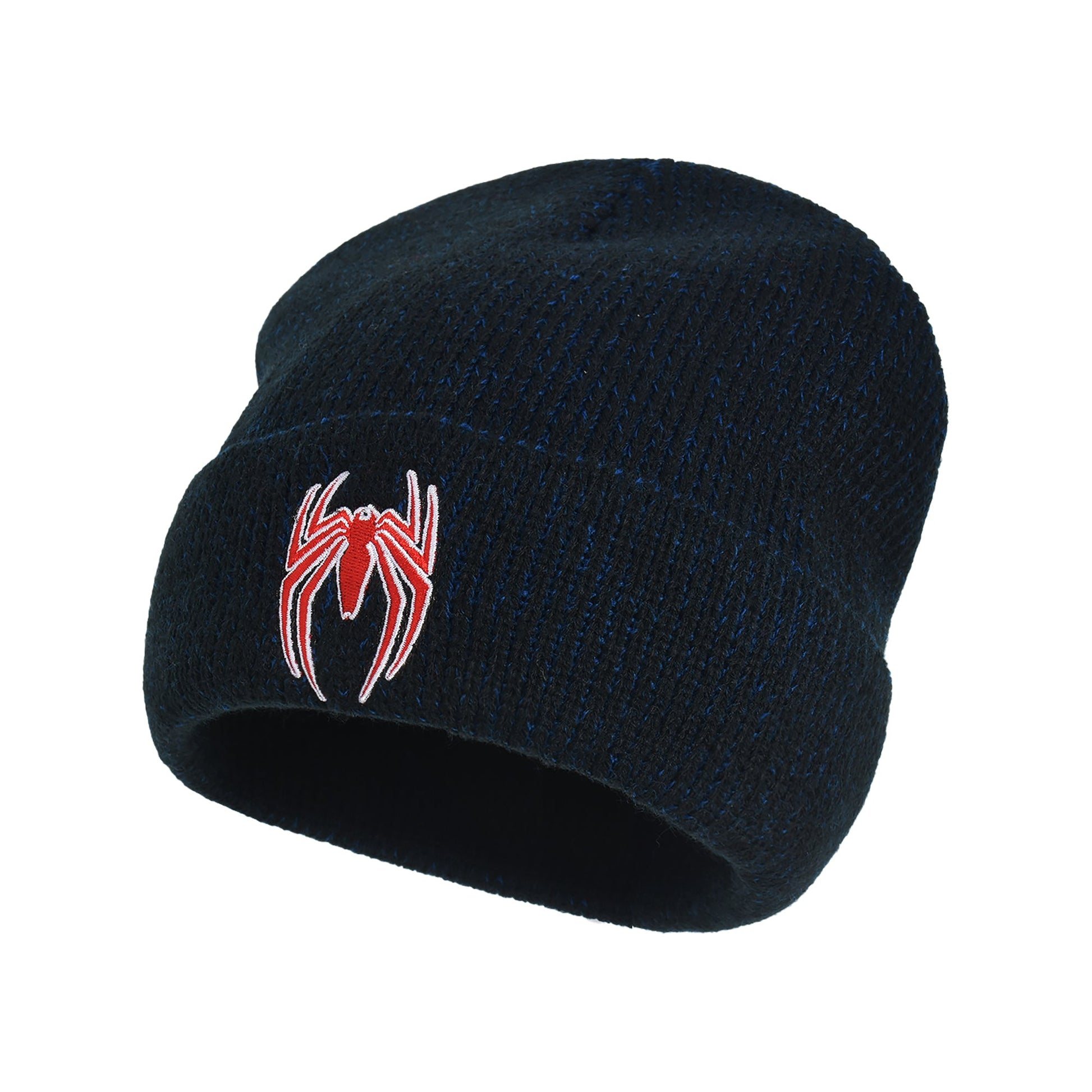 Spider-Man blue knit beanie hat for winter wear