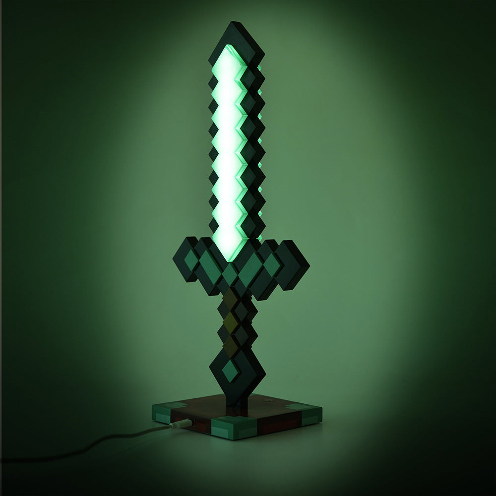 A Minecraft Movie 3D Diamond Sword Desk Lamp