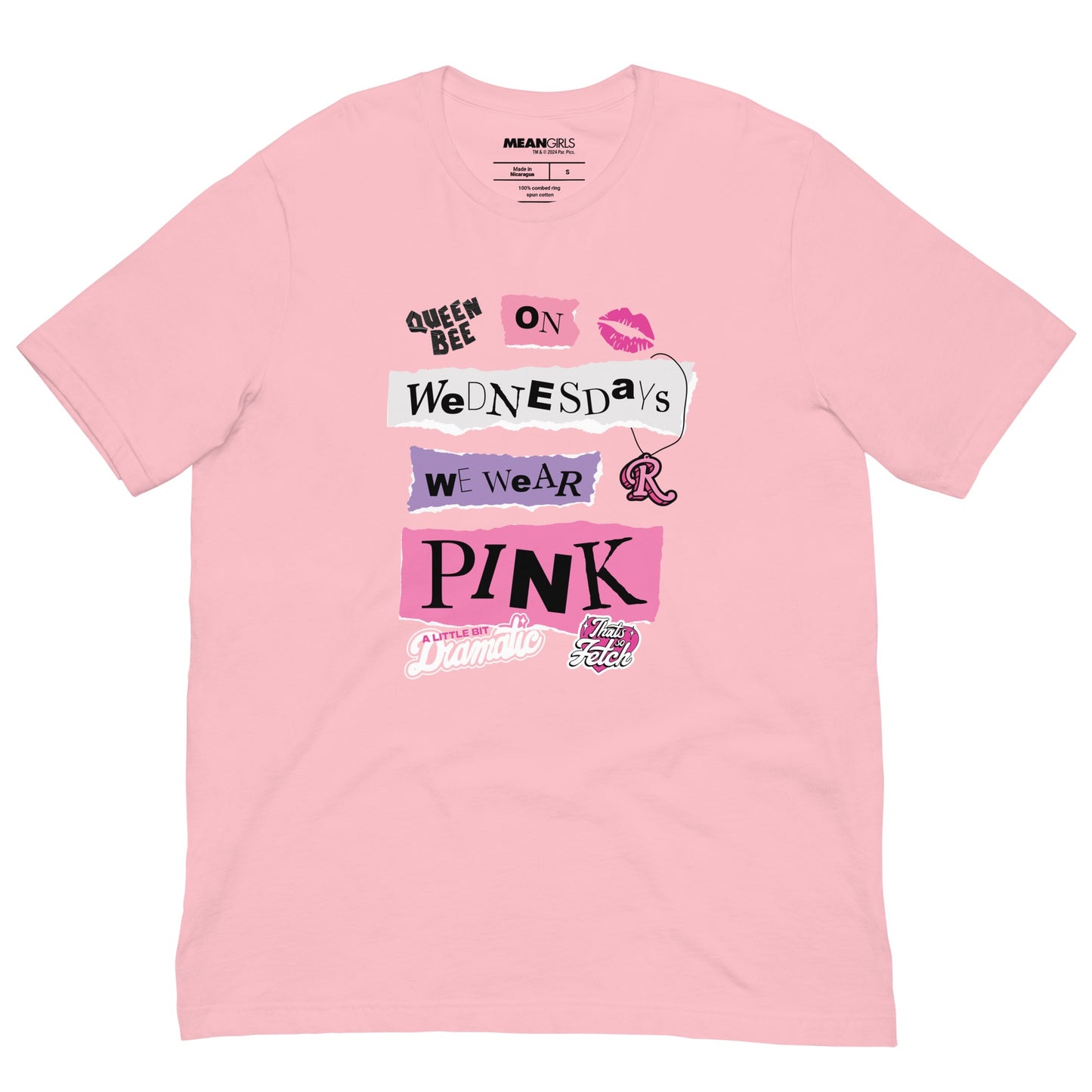 Mean Girls On Wednesdays We Wear Pink T-Shirt Pink