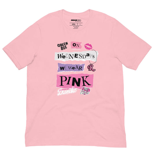 Mean Girls On Wednesdays We Wear Pink T-Shirt Pink