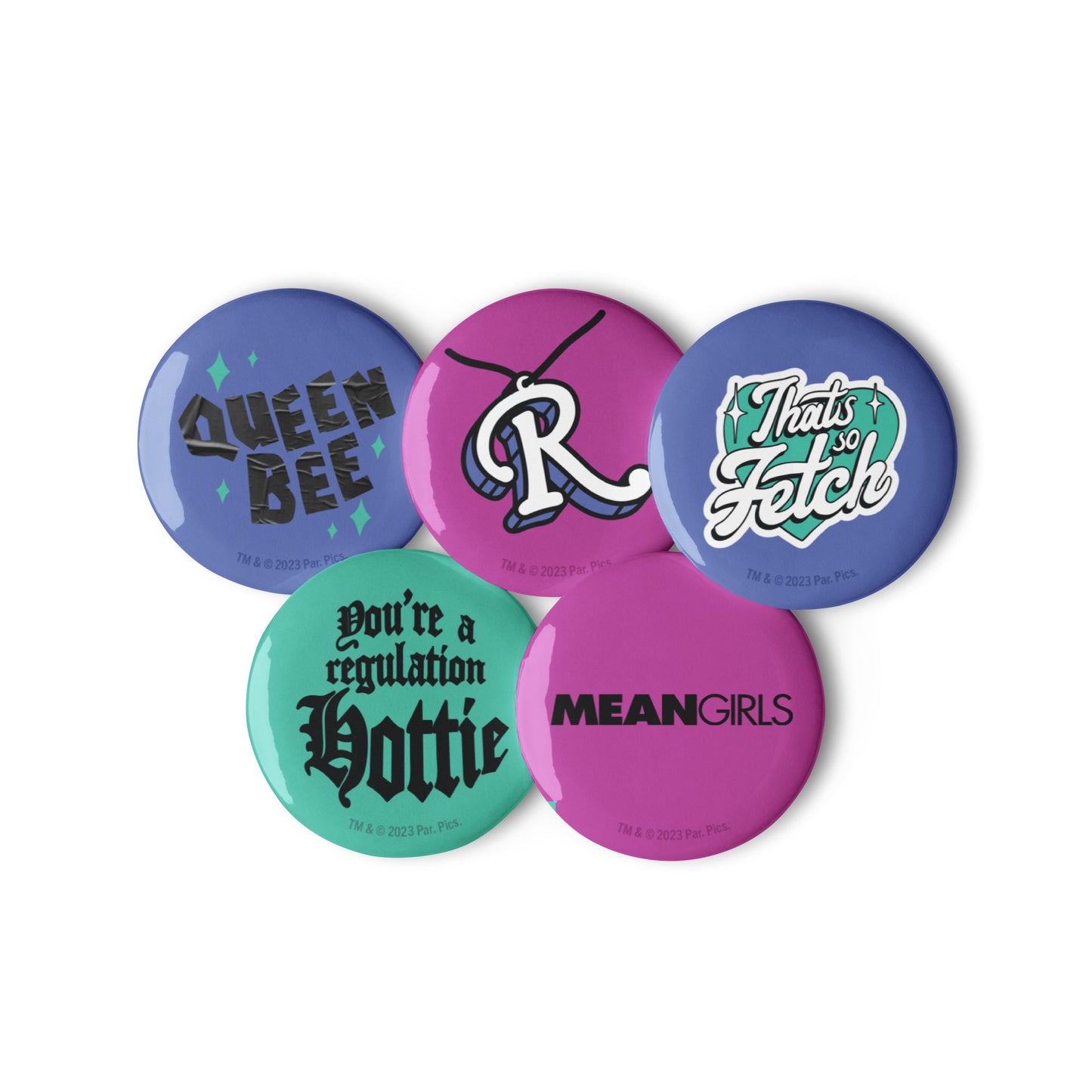 Mean Girls Day Pin Button Set White