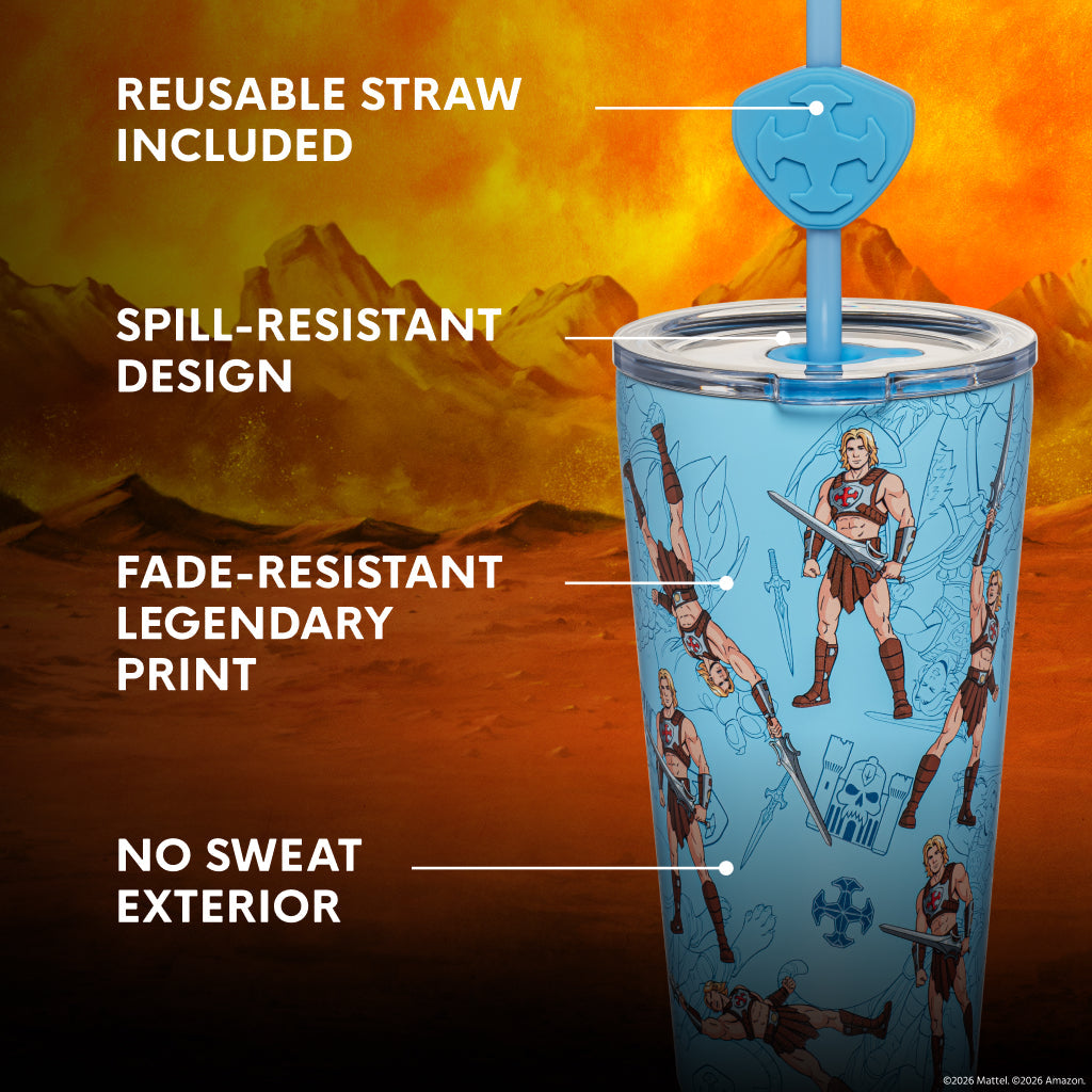 Scale view of the 16 oz MOTU movie glass water bottle