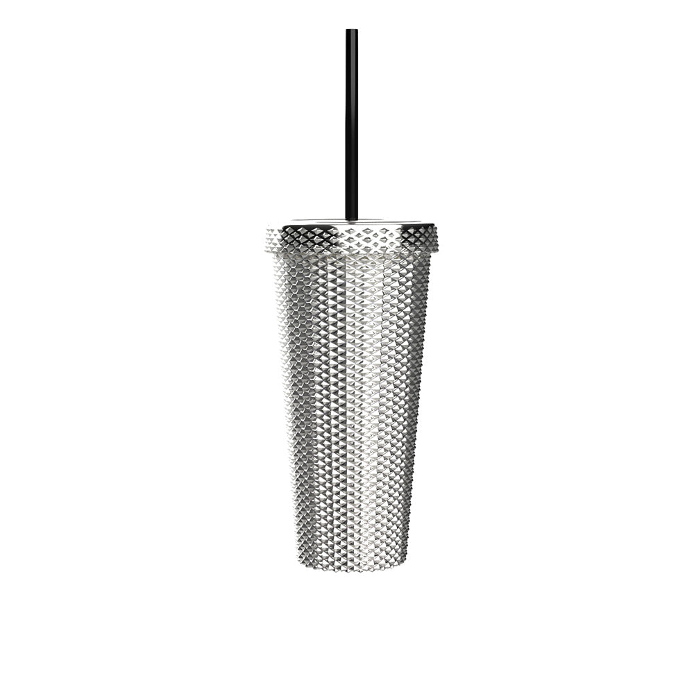 Michael  Black and Silver Diamond Tumbler-4
