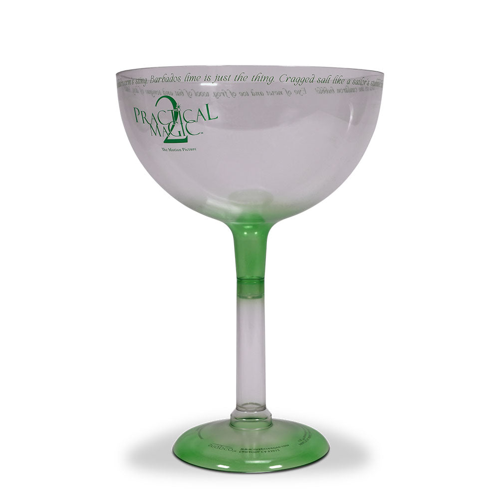 Practical Magic 2 movie logo and margarita glass design on the bucket exterior.