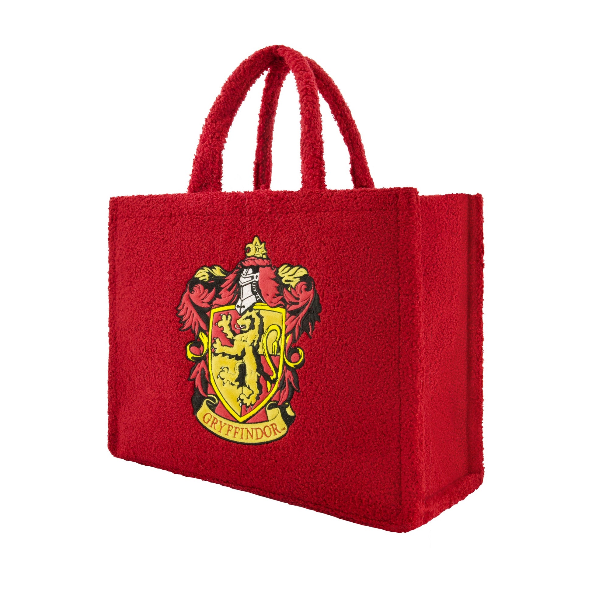 Rear view of the Harry Potter travel tote highlighting the integrated trolley strap for luggage.