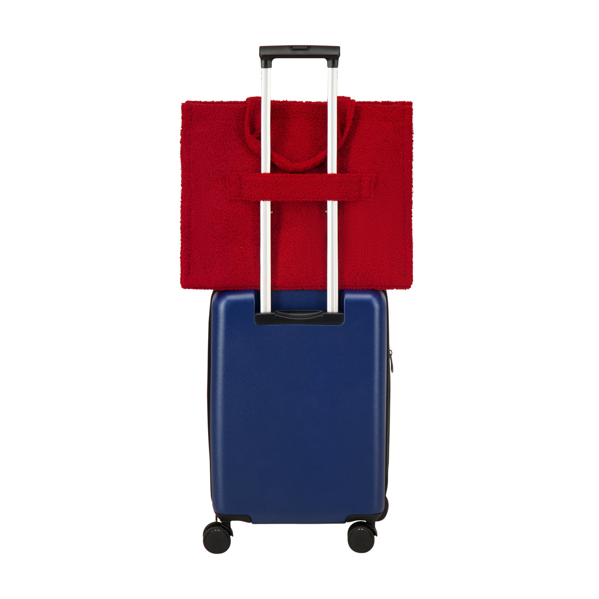 Harry Potter Gryffindor Crest Sherpa Travel Tote showing the zip closure at the top.