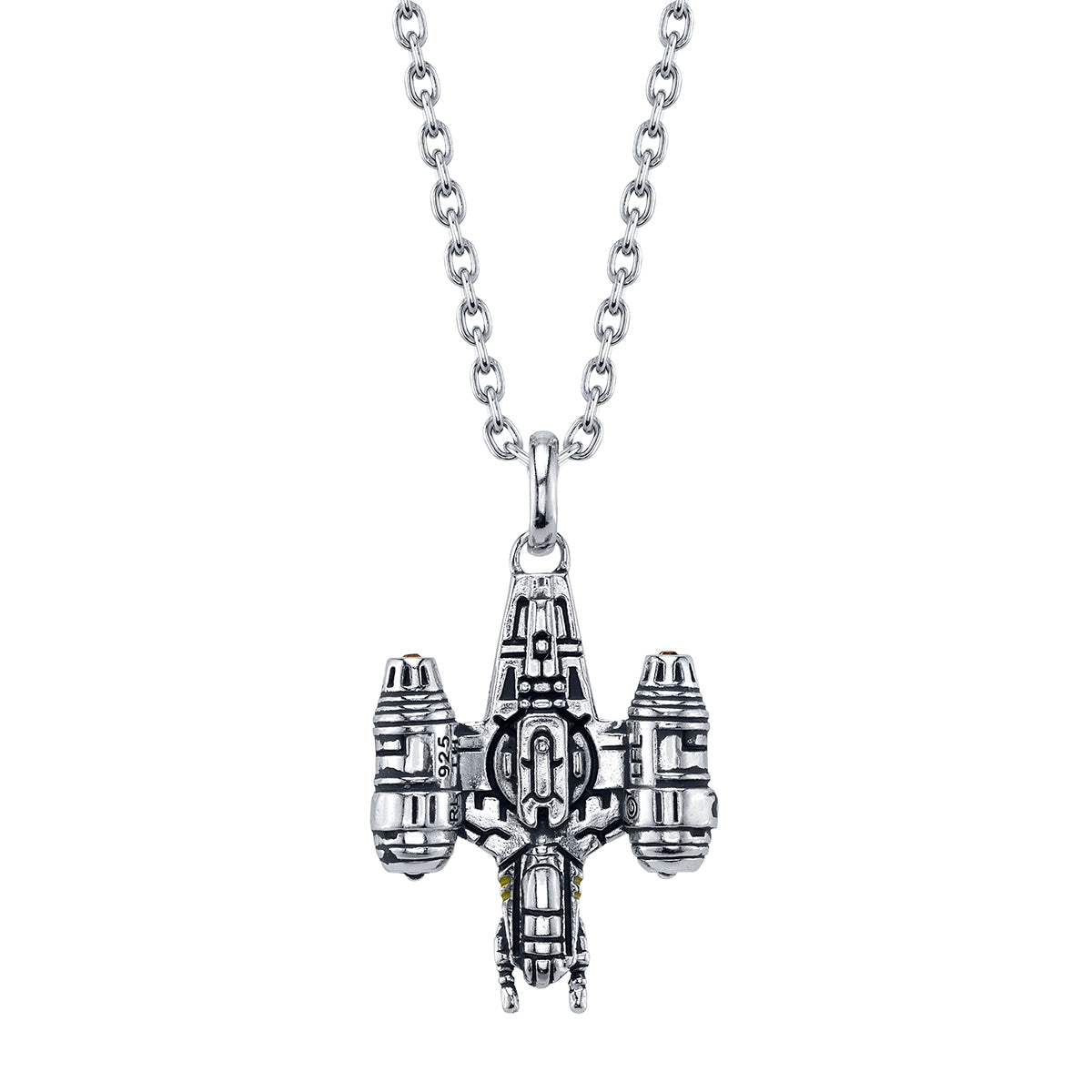 Star Wars x RockLove Razor Crest Sterling Silver Necklace in collector box