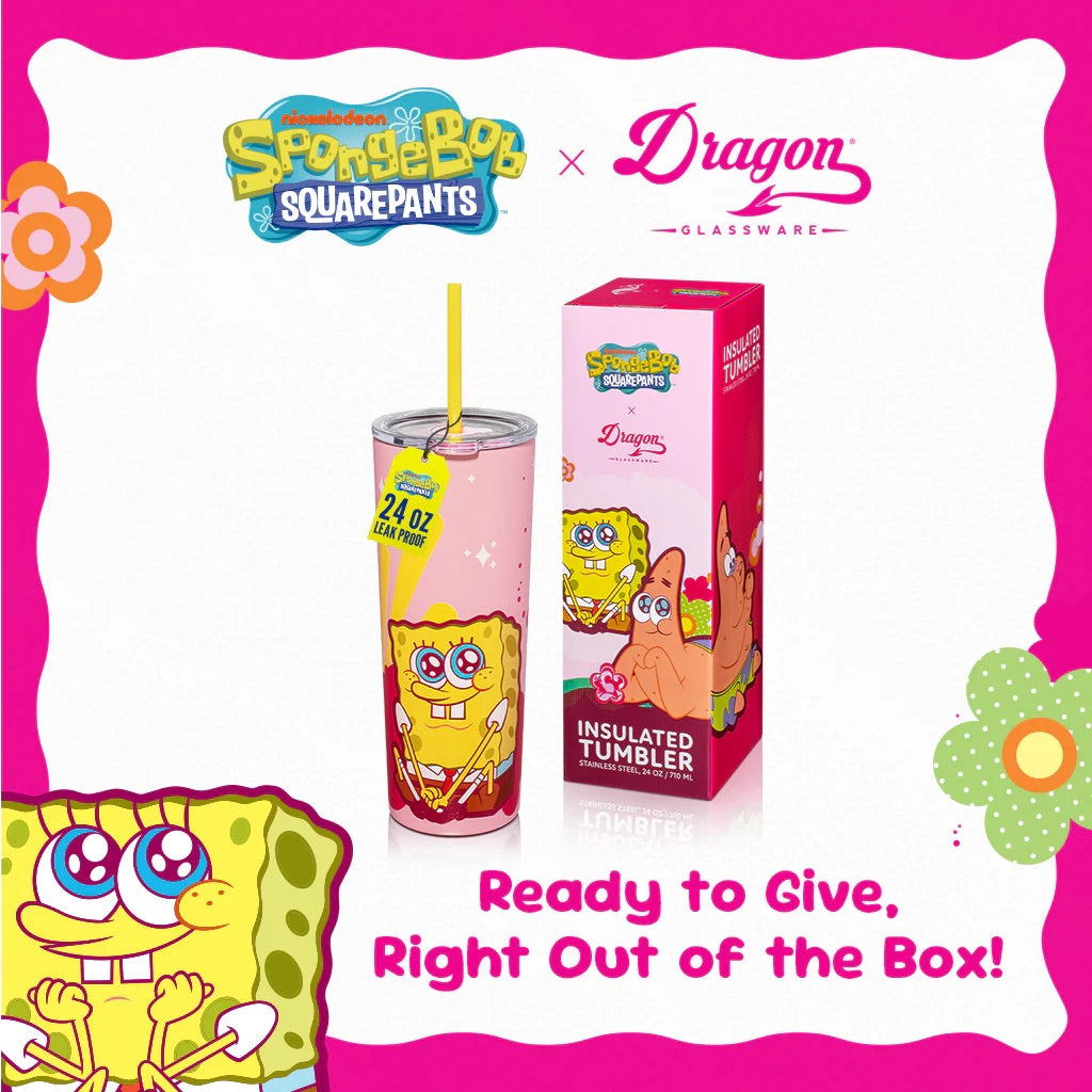 SpongeBob SquarePants Pink Tumbler - 24 oz