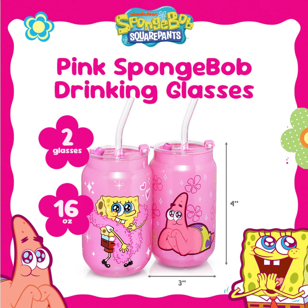 SpongeBob SquarePants Drinking Glasses - Pink
