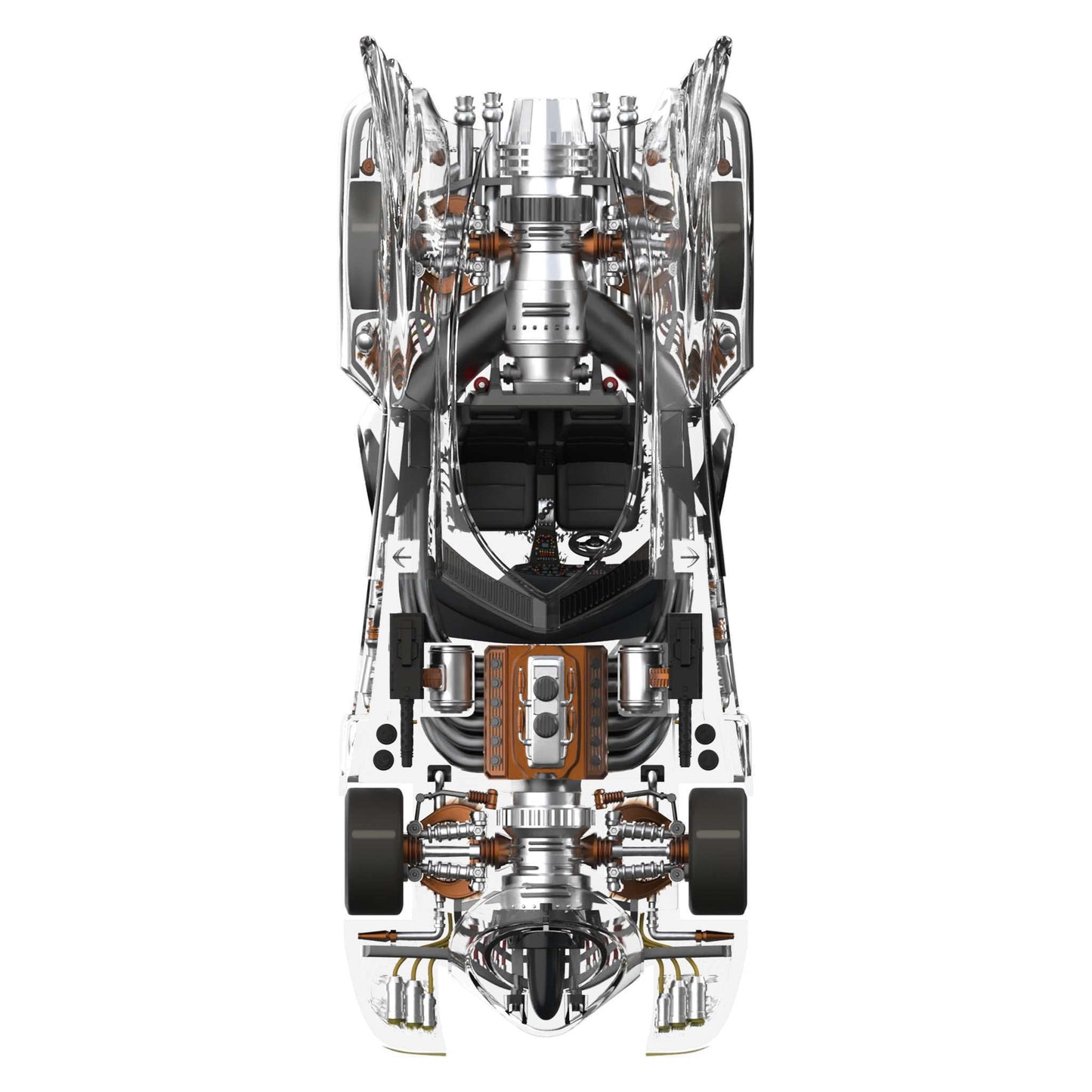 Batman Super Cyborg 1989 Batmobile Figure Clear Edition