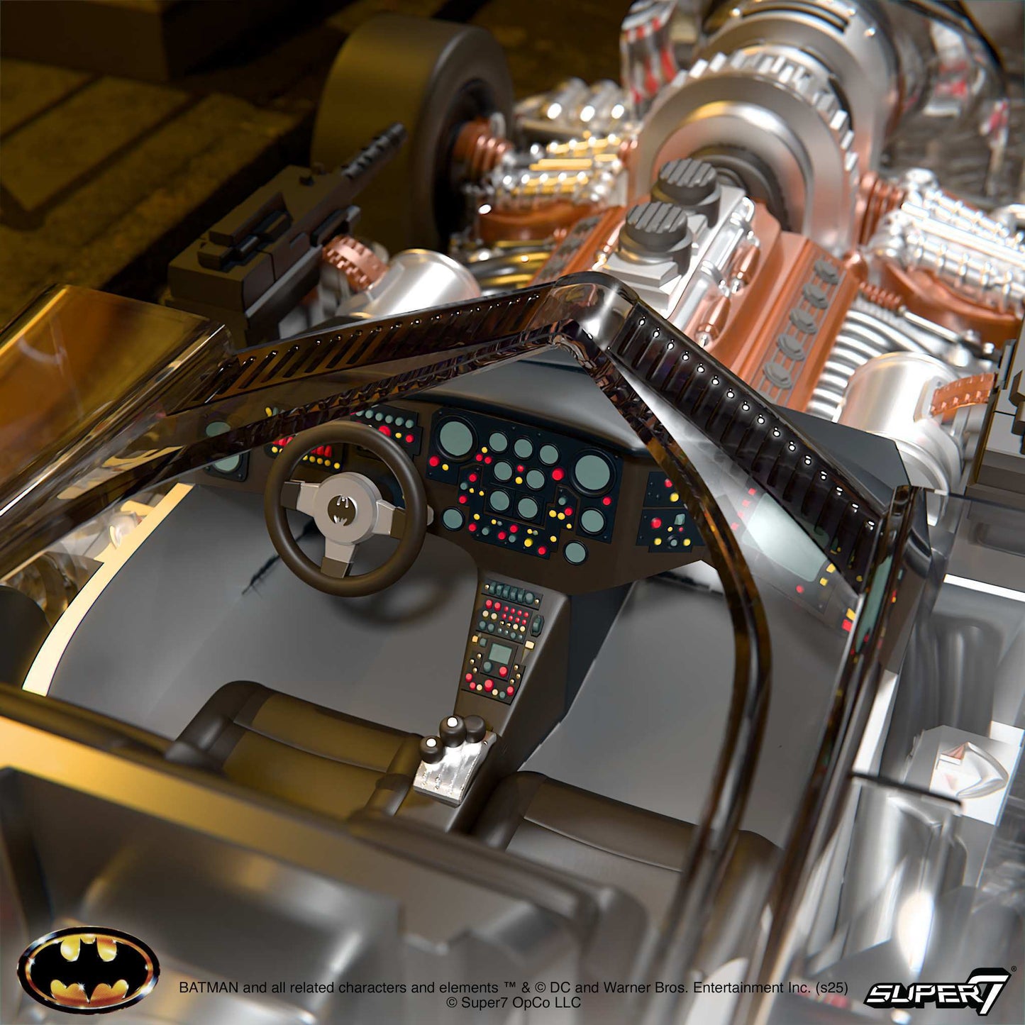 Batman Super Cyborg 1989 Batmobile Figure Clear Edition