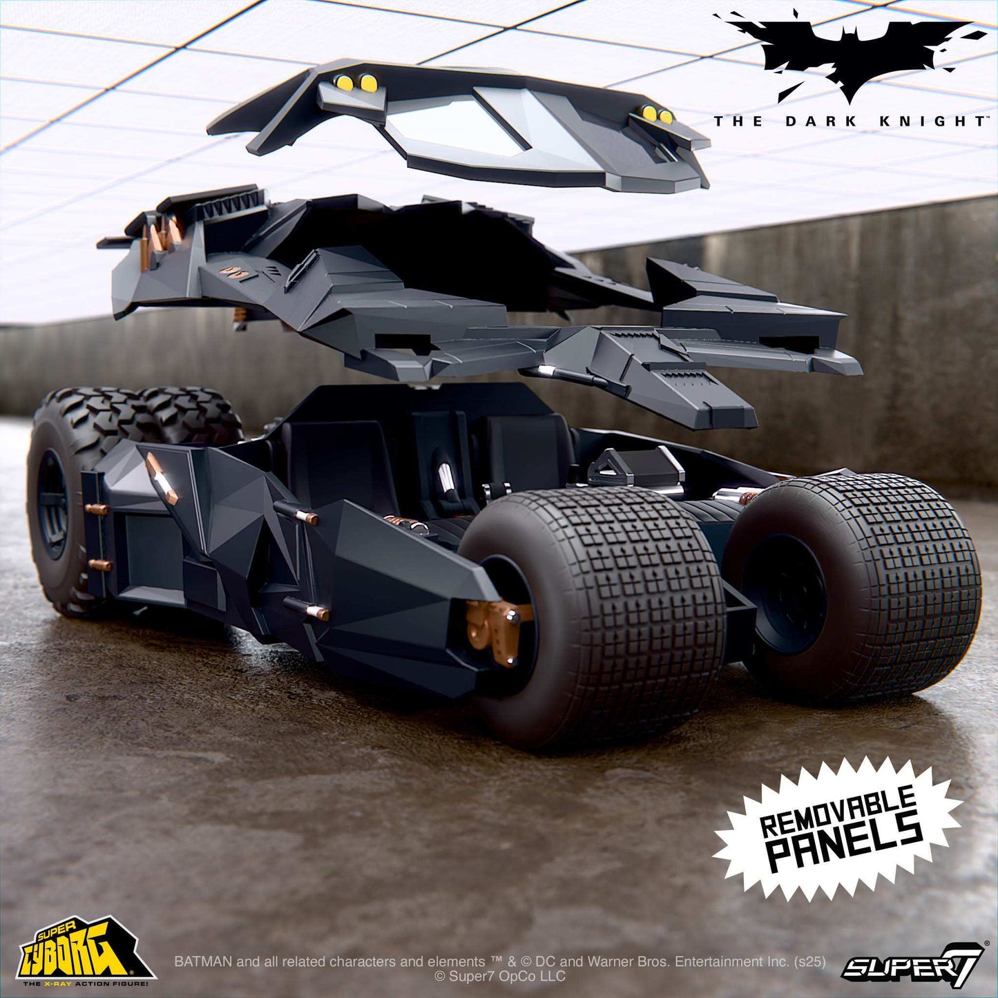 Metallic finish on Batmobile Tumbler collectible figure