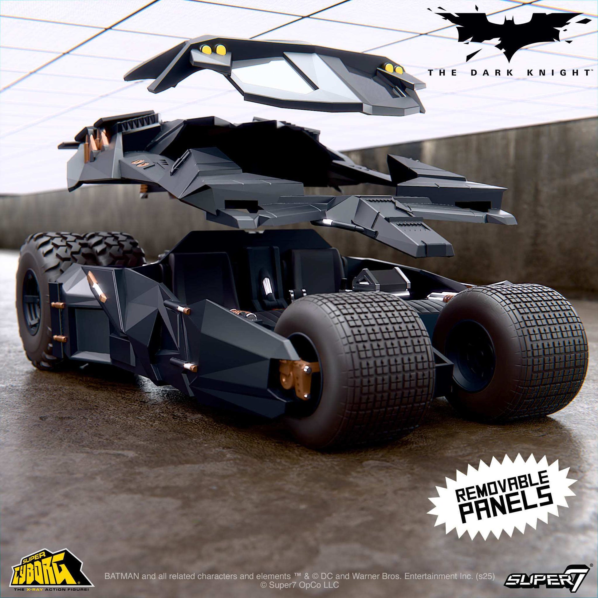 Metallic finish on Batmobile Tumbler collectible figure
