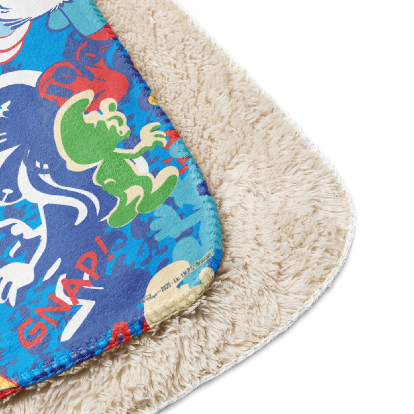 The Smurfs Collage Sherpa Blanket