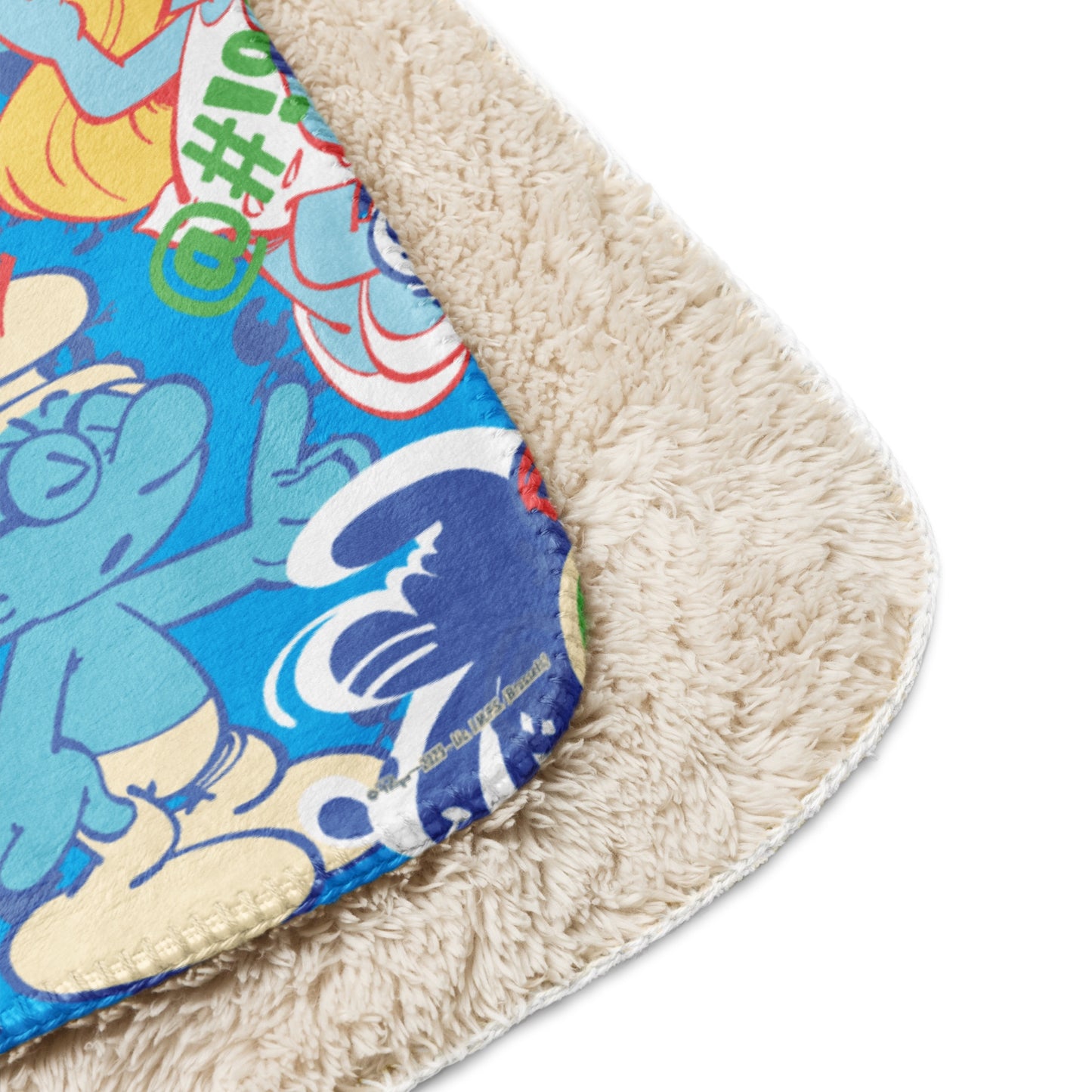 The Smurfs Collage Sherpa Blanket