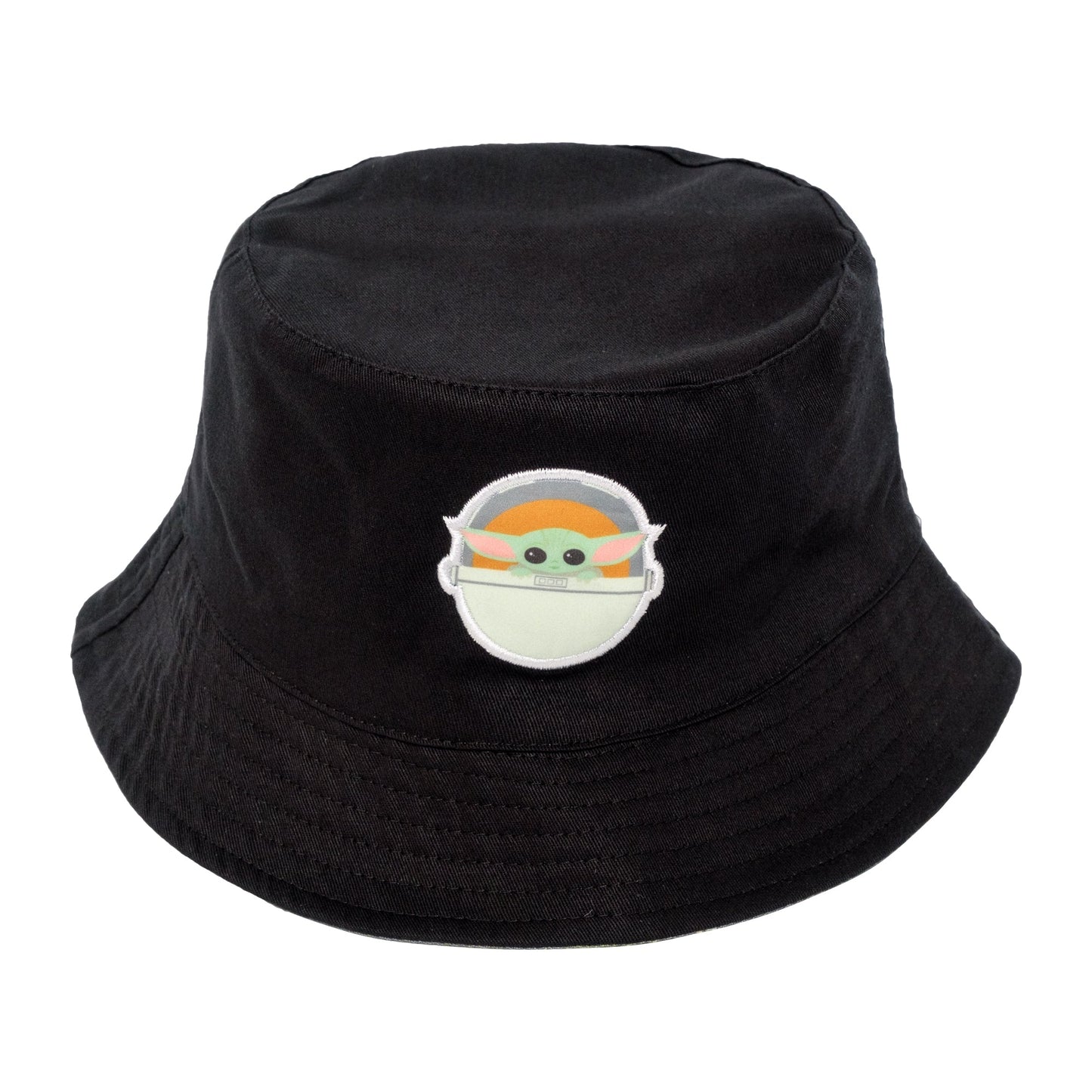 Star Wars Grogu green corduroy reversible bucket hat featuring embroidered character art
