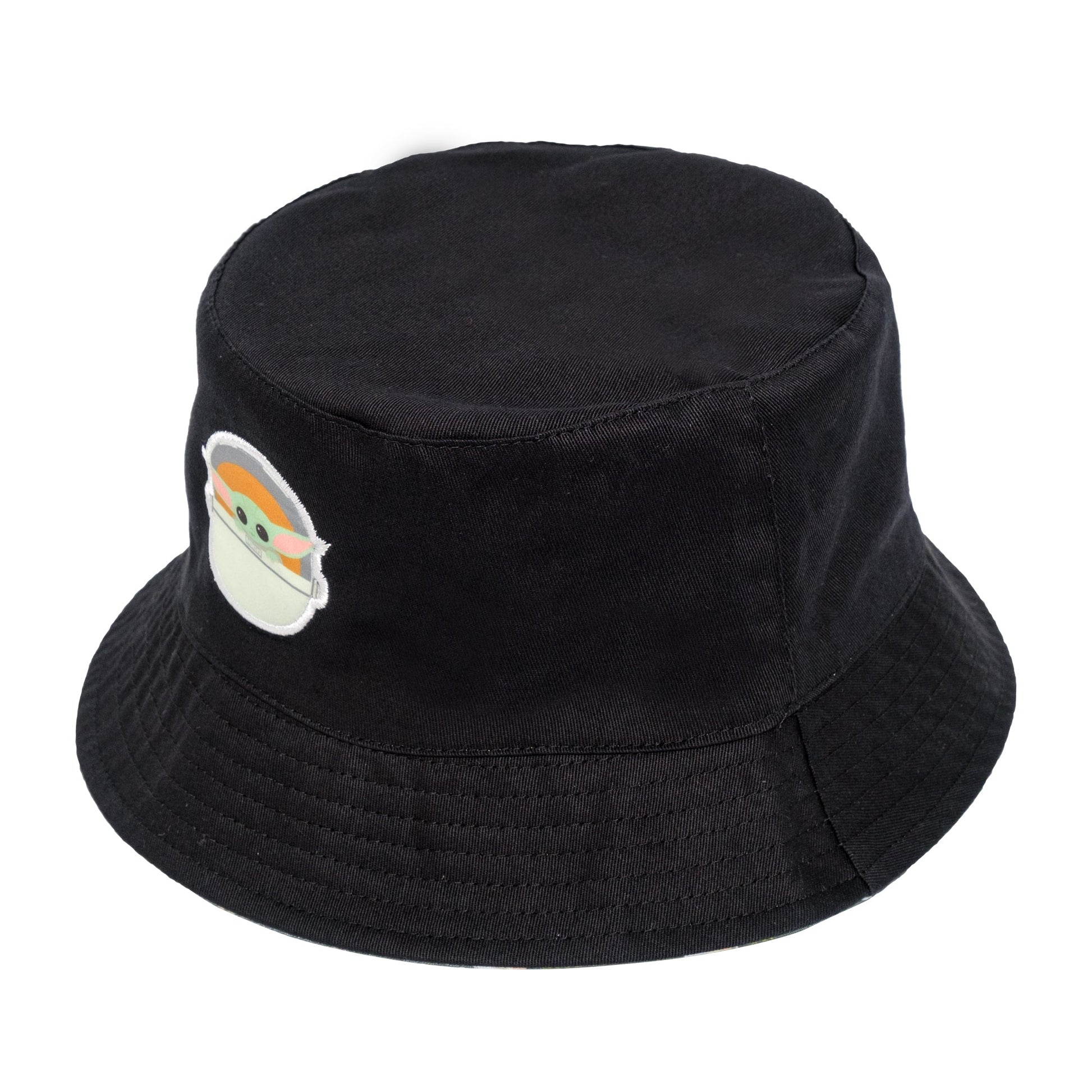 Top view of the wide brim green corduroy sun hat