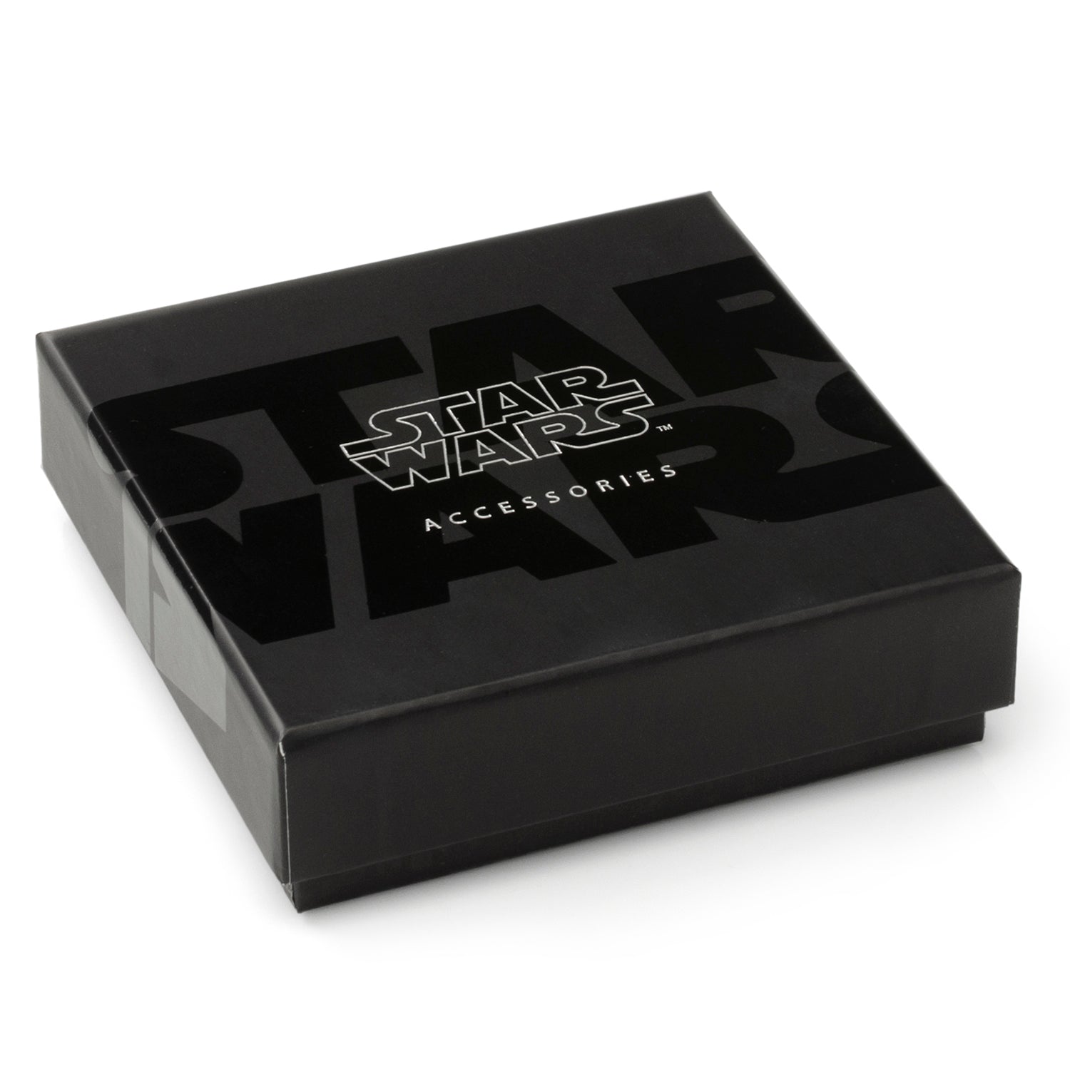 Official Star Wars jewelry packaging with the Mandalorian bracelet
