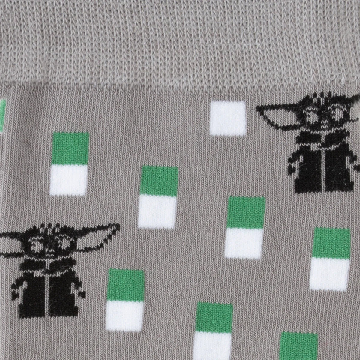 Star Wars The Mandalorian themed dress socks in grey with character pattern