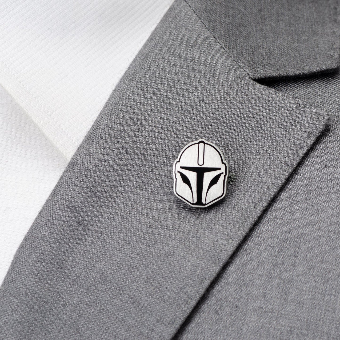 Officially licensed Star Wars Mandalorian lapel pin in plated base metal