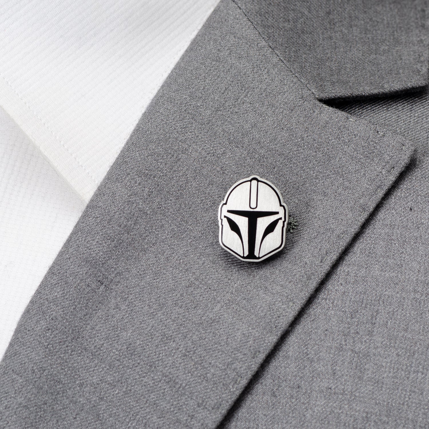 Officially licensed Star Wars Mandalorian lapel pin in plated base metal