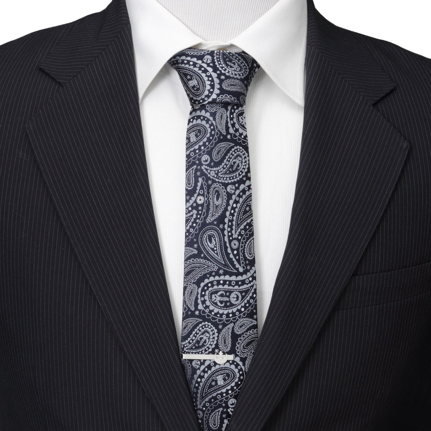 Star Wars Mandalorian Paisley Tie featuring Grogu & Mythosaur Skull