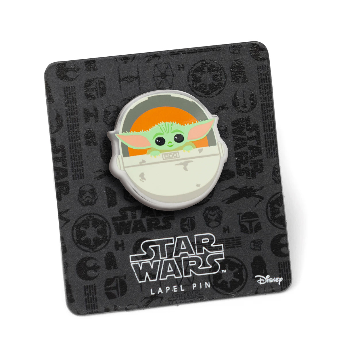 Officially licensed Lucasfilm Grogu pin packaging