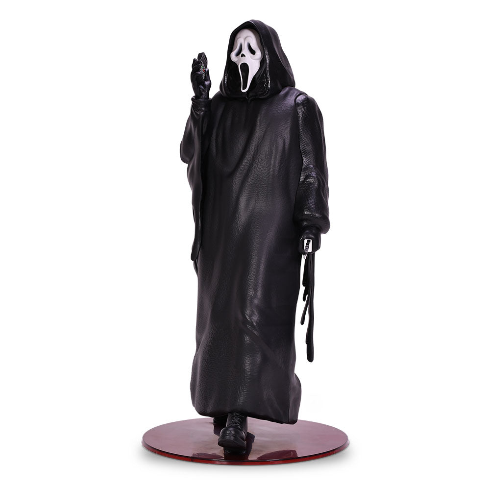 Close-up detail of the Ghostface mask expression on the front of the novelty bucket