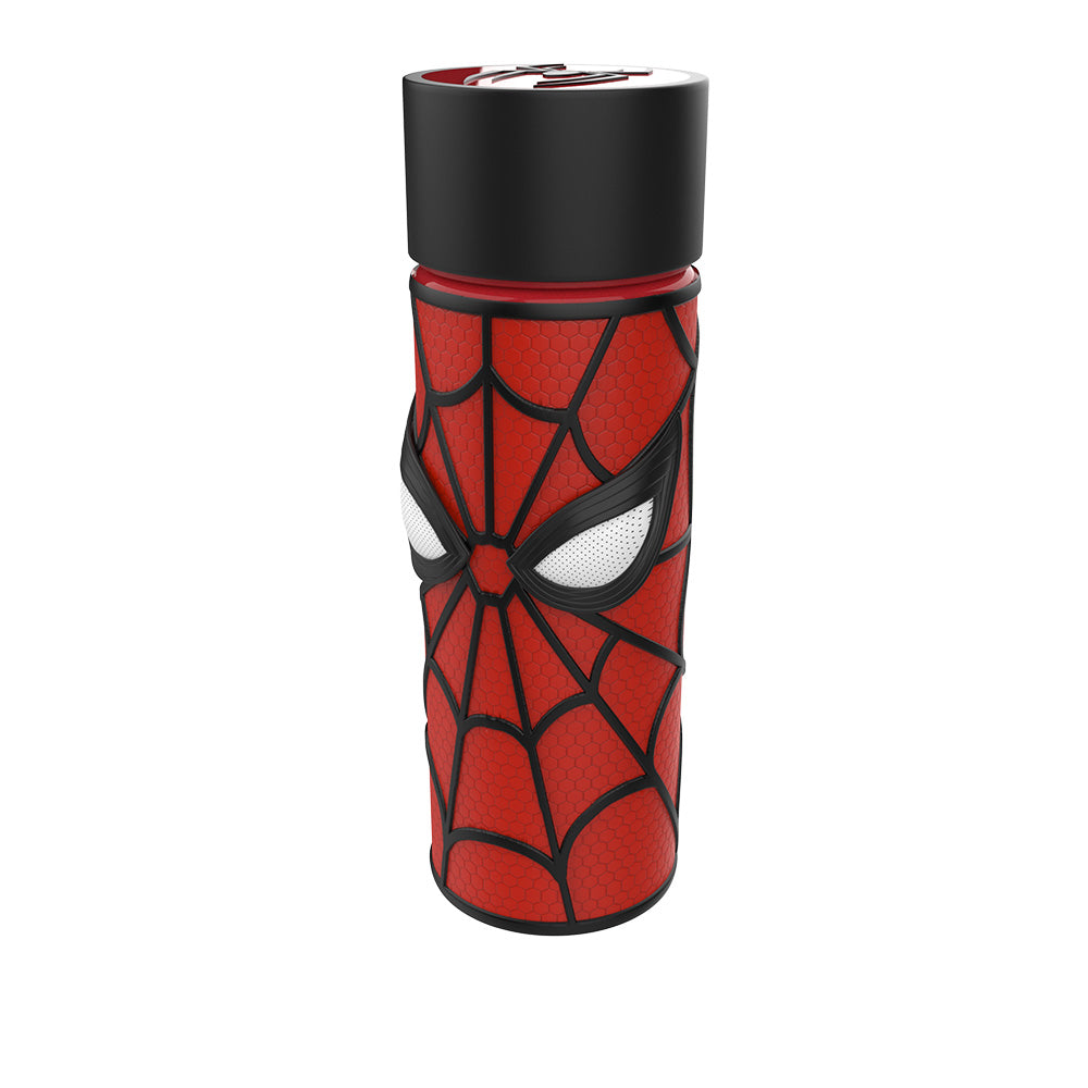 Spiderman Brand New Day mask water bottle with rubberized finish