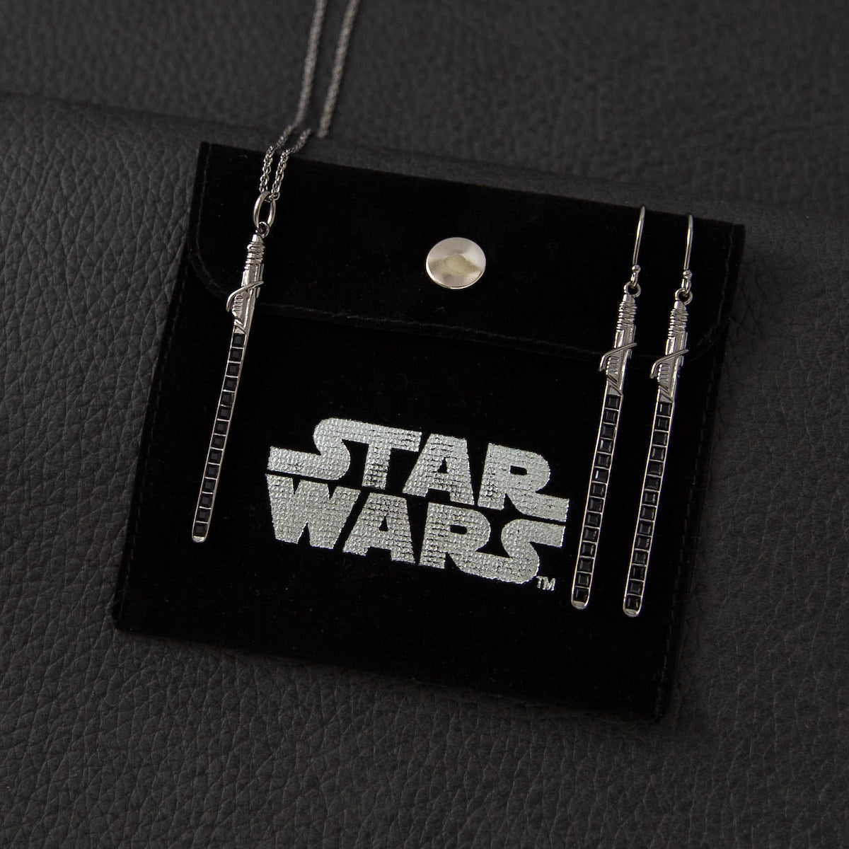 Star Wars and RockLove branded Collector's Box packaging for the jewelry.