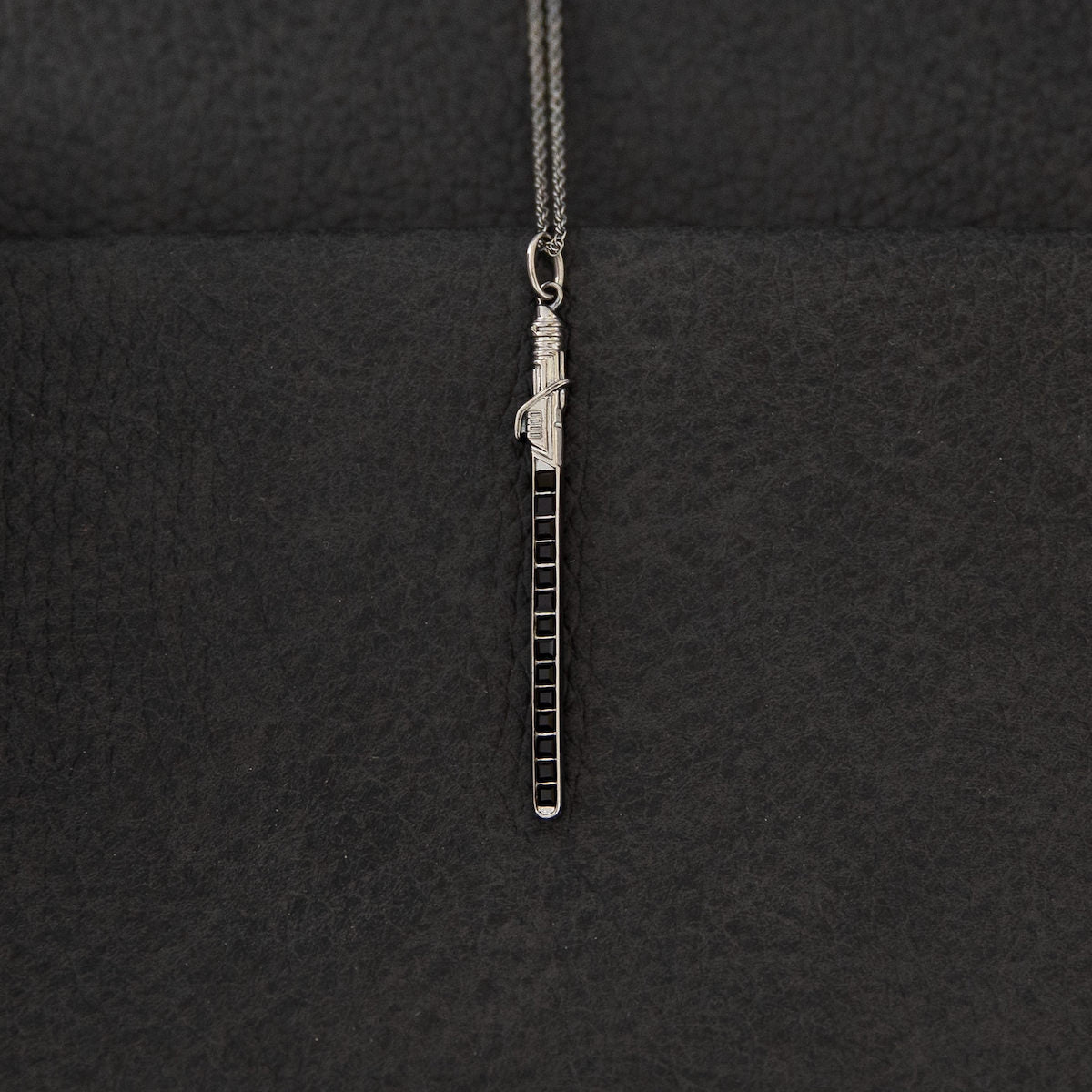 RockLove Star Wars Darksaber jewelry on adjustable cable chain