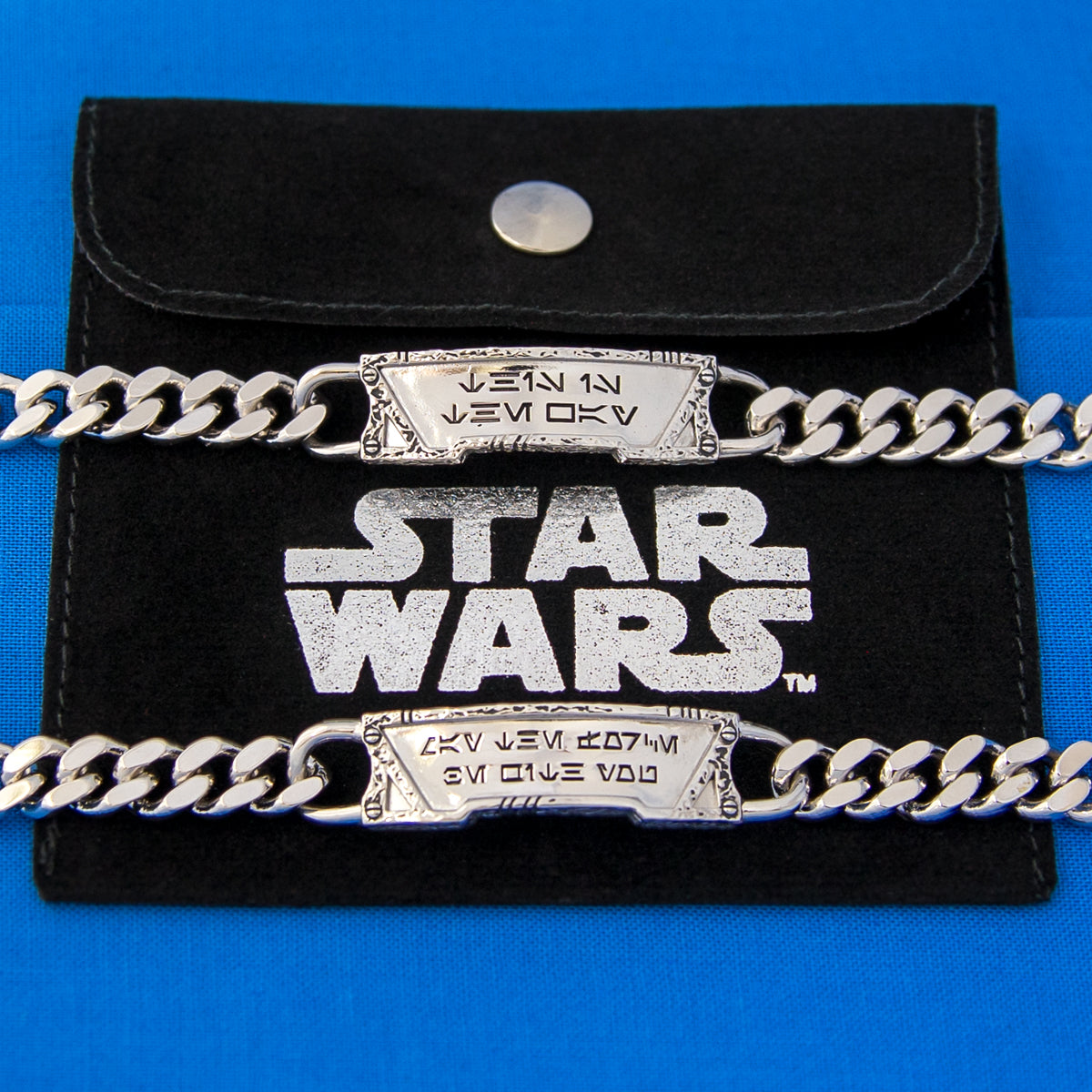 The bracelet worn on a wrist to demonstrate scale and fit.