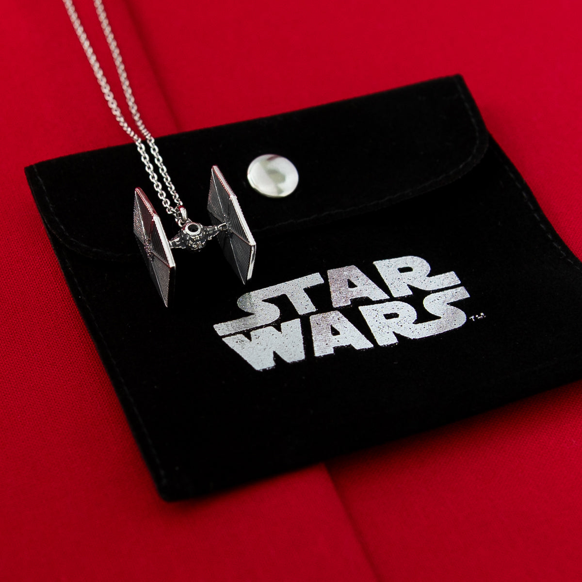 Star Wars x RockLove Collector's Box with TIE Fighter necklace inside
