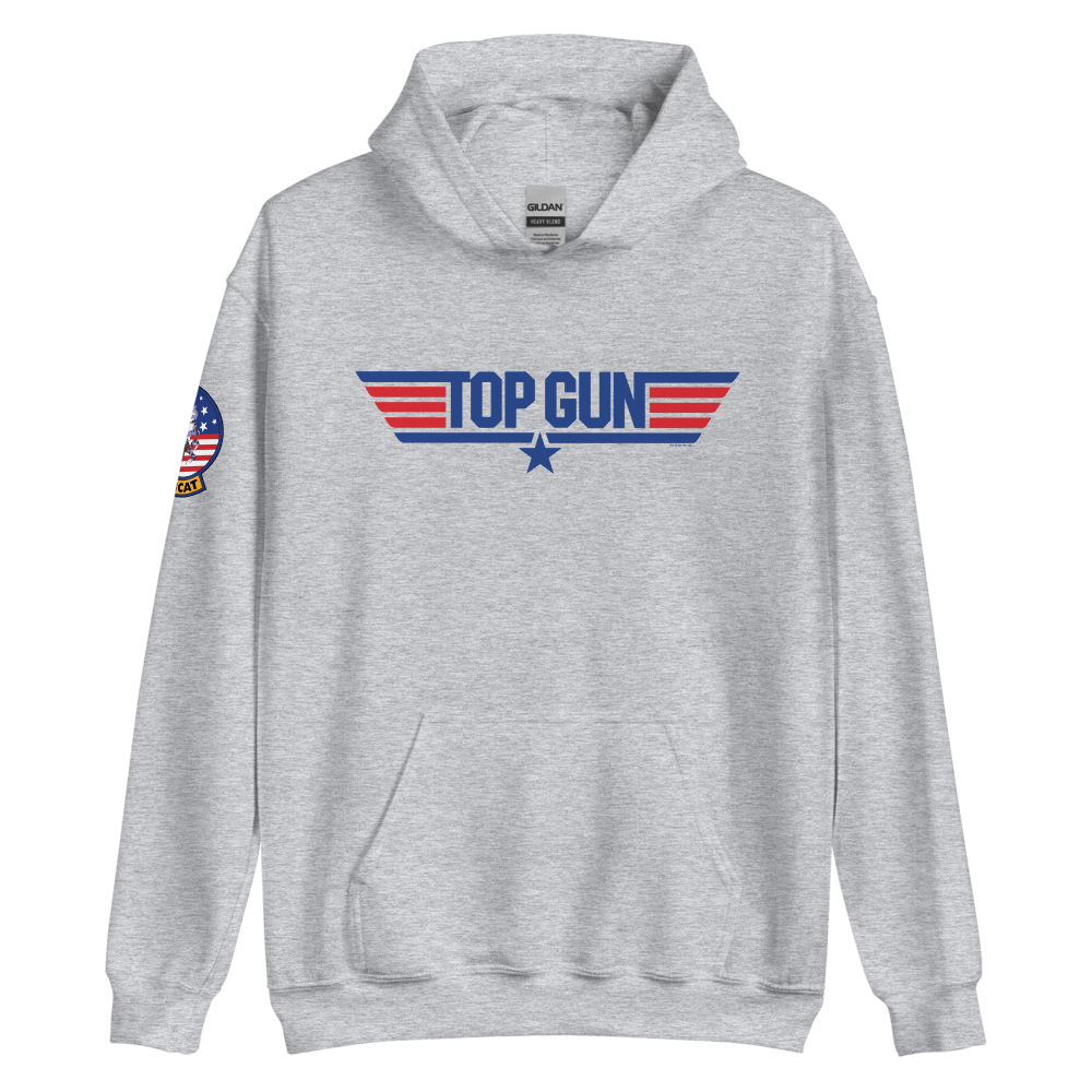 Top Gun Red & Blue Hooded Sweatshirt Grey