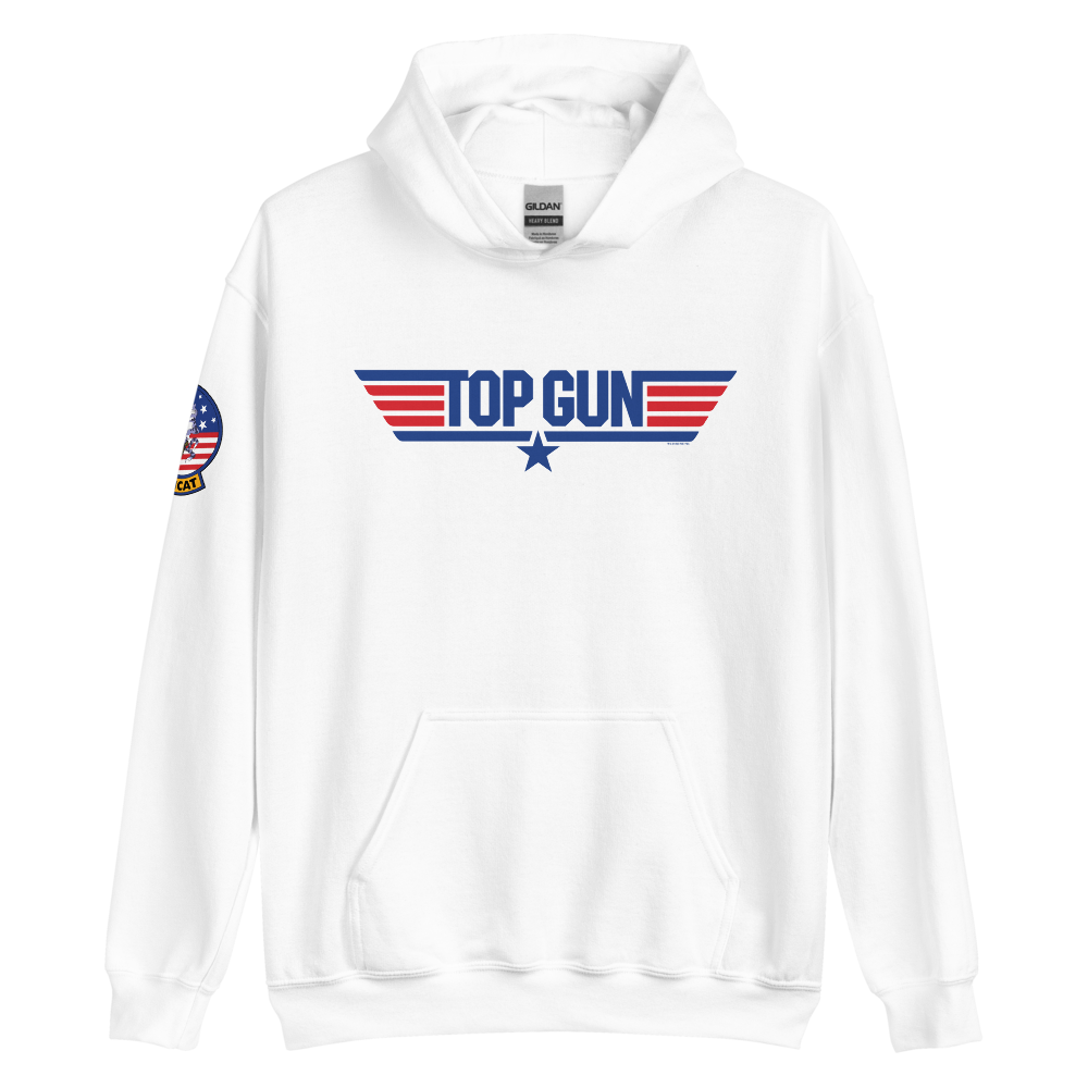 Top Gun Red & Blue Hooded Sweatshirt White