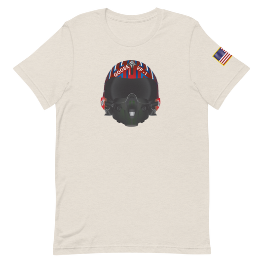 Top gun goose helmet t-shirt - heather dust