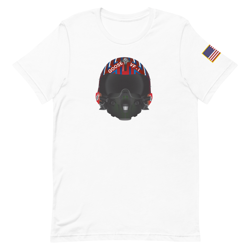 Top Gun Goose Helmet Unisex Premium T-Shirt White