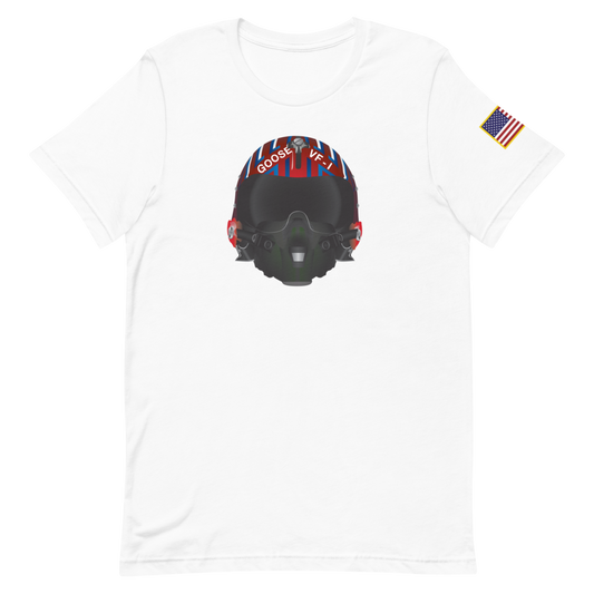Top Gun Goose Helmet Unisex Premium T-Shirt White