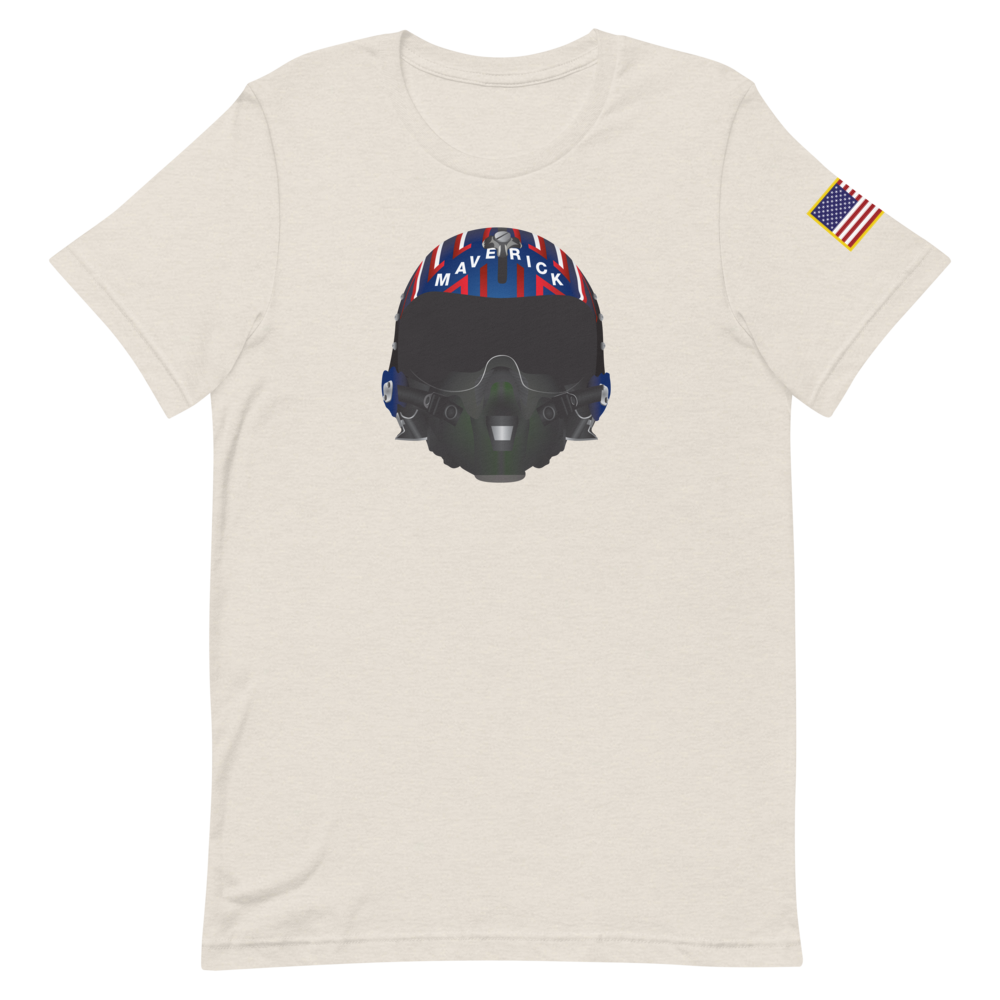 Top Gun Maverick Helmet Unisex Premium T-Shirt Heather Dust