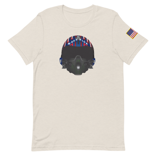 Top gun maverick helmet t-shirt - heather dust