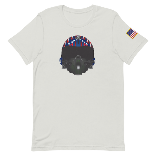 Top gun maverick helmet t-shirt - silver