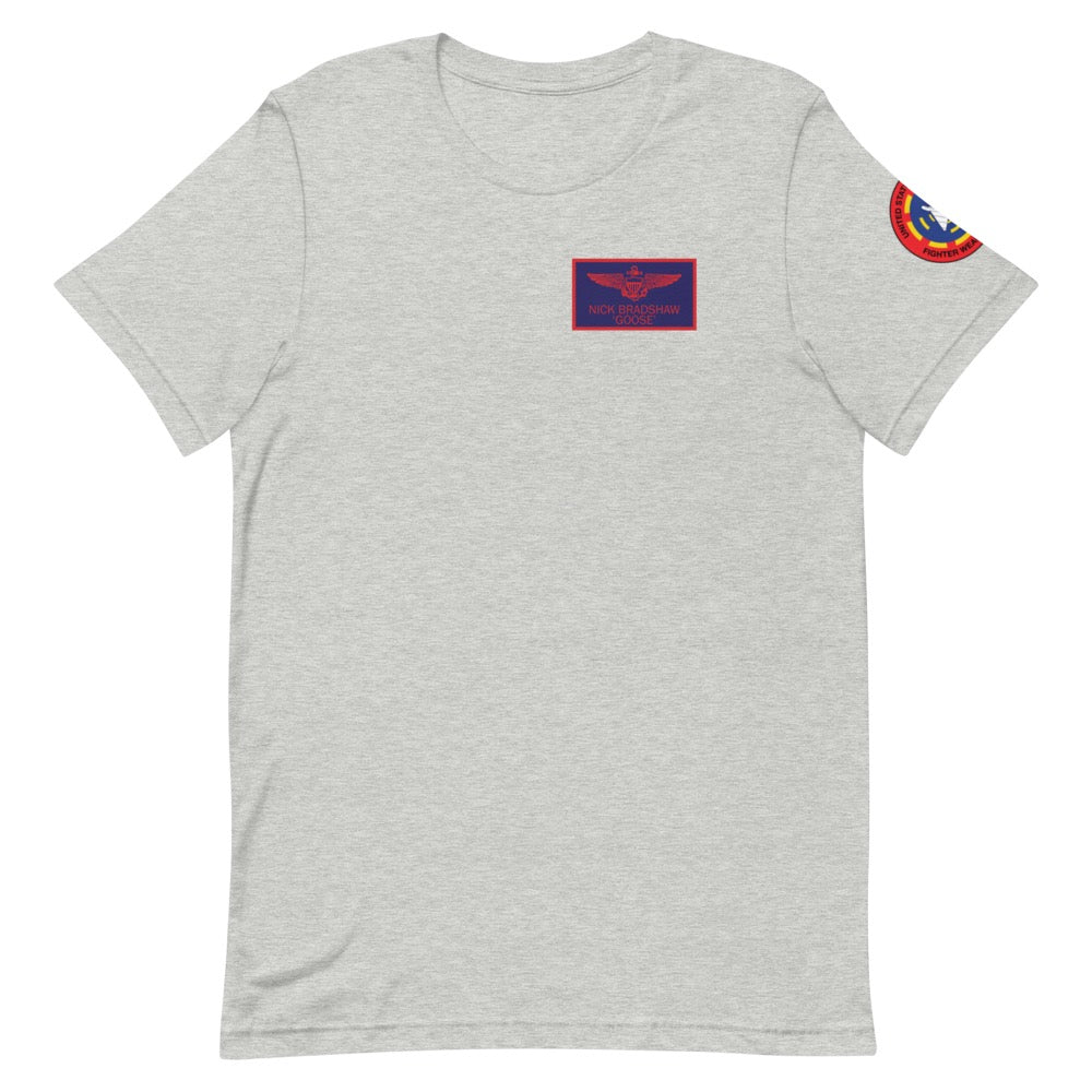 Top Gun Goose Badge Unisex Premium T-Shirt Athletic Heather