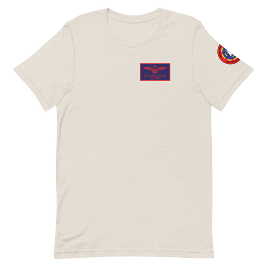 Top gun goose badge t-shirt - heather dust