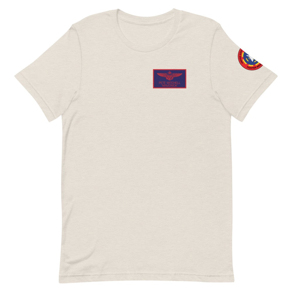 Top Gun Maverick Badge Unisex Premium T-Shirt Heather Dust
