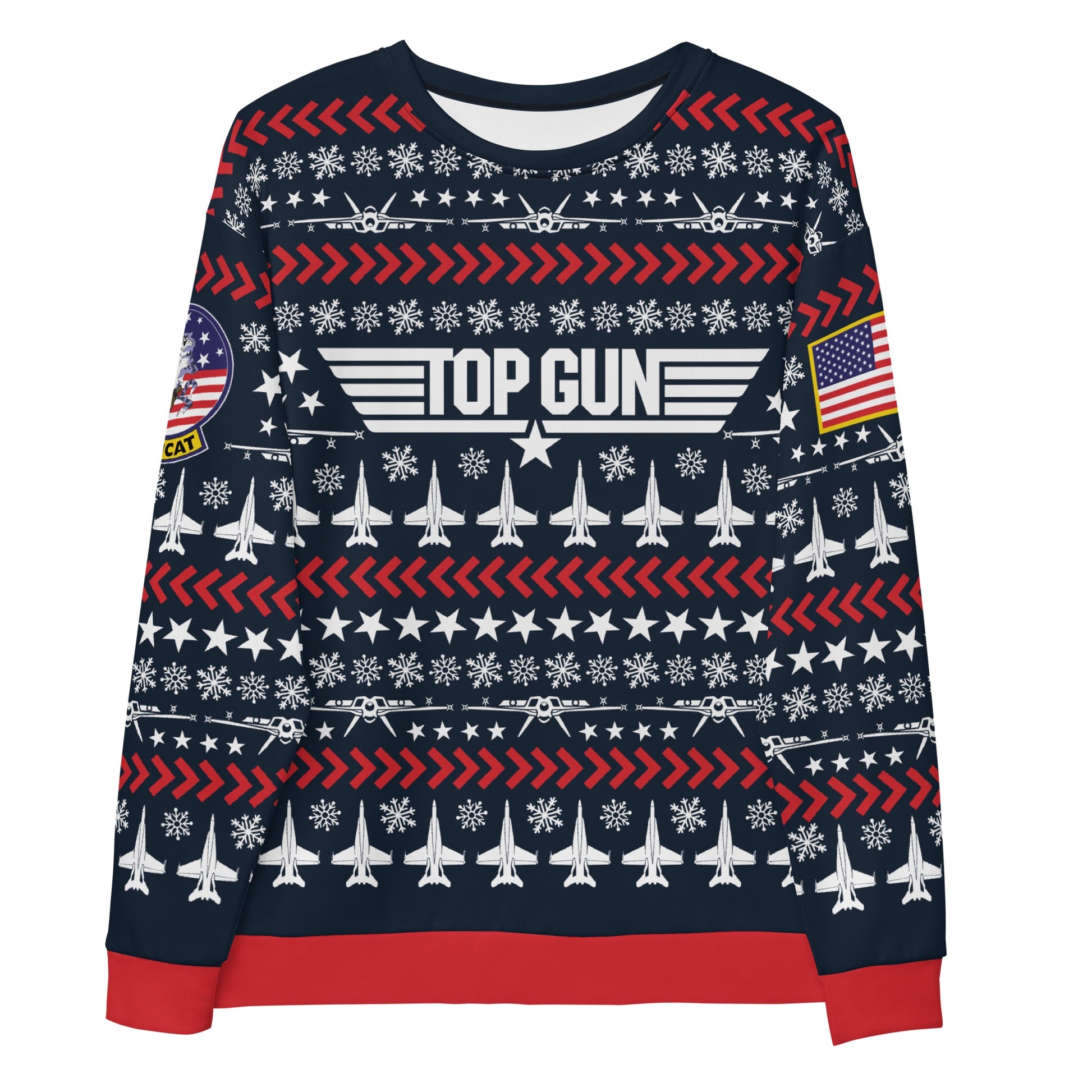 Top Gun Tom Cat Unisex Crewneck Sweatshirt White
