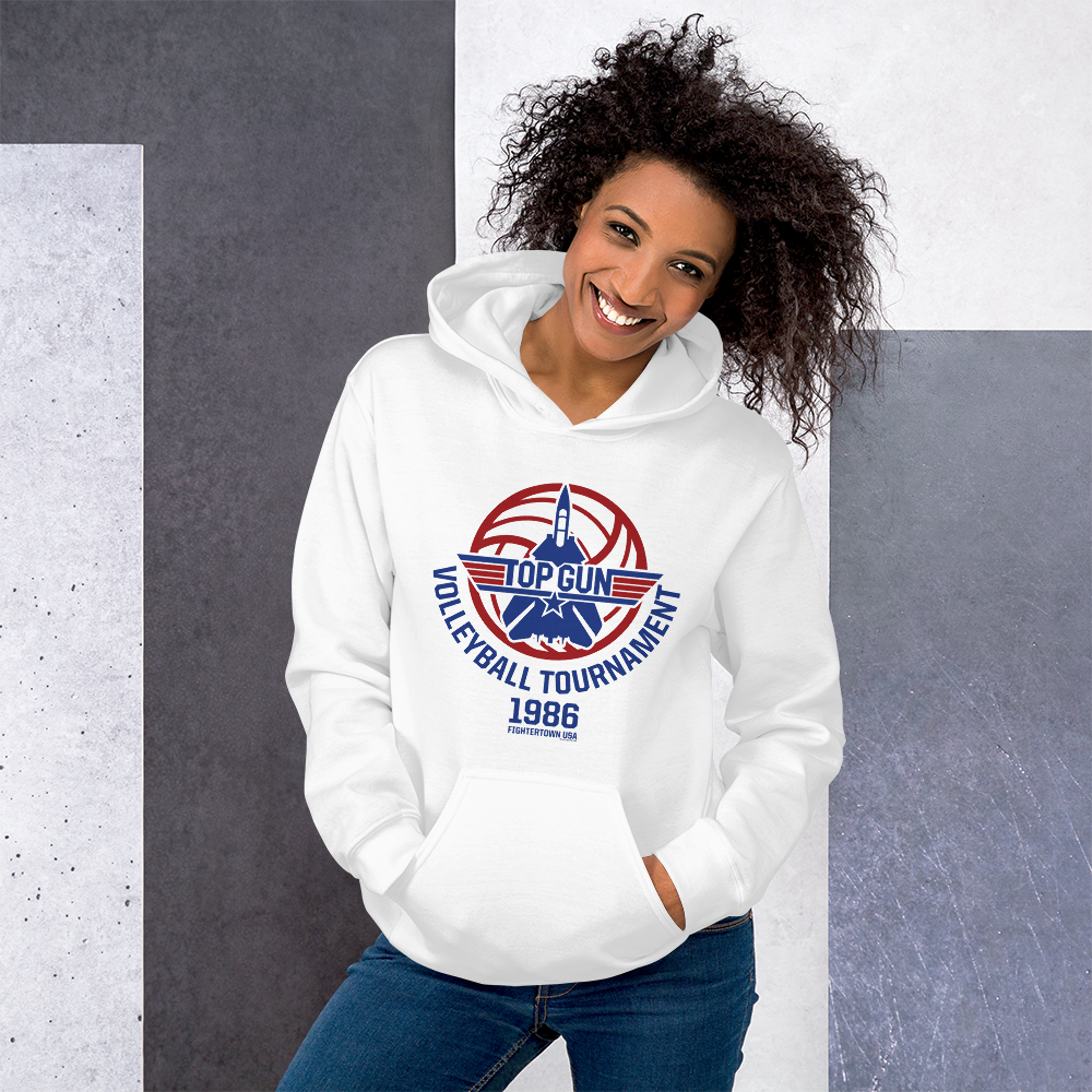 Top Gun Fighter Town USA 1986 Volleyball Tournament Hoodie