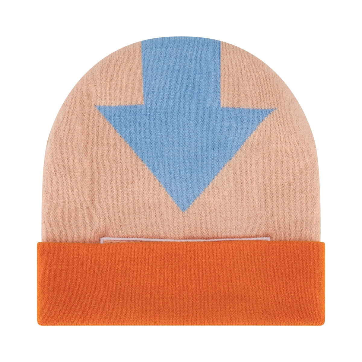 Front view of Avatar The Last Airbender Aang arrow beanie