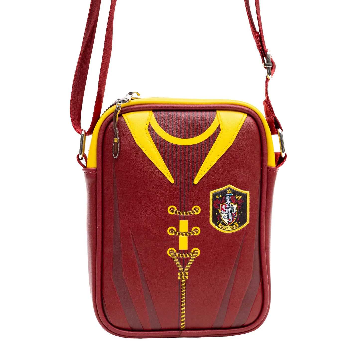 Gryffindor house colors and Quidditch uniform design on crossbody bag